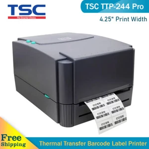 TSC TTP-244 PRO Thermal Transfer Label Printer 4.25" Print Width USB 203 DPI - Picture 1 of 12