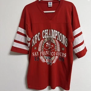 RARE 1989 Vintage San Francisco 49ers Shirt XL Logo 7 Mens Super bowl Champions - Picture 1 of 15