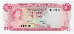 Bahamas L 1968 3 Dollars Pick 28a  Unc - Foto 1 di 2