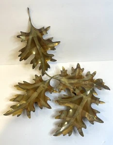 Hoja de roble cobre vintage | Juego de cuatro colgantes de pared | Juego de hojas MCM otoño - Imagen 1 de 10