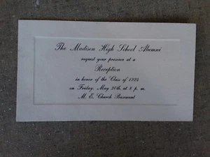 Antique 1924 Madison High School Invitation Card Kansas Education History Collec - Picture 1 of 1