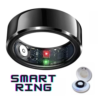 Smart Fitness Ring Health Tracker Sleep Blood Oxygen Monitoring For iOS Android - Image 1 of 4