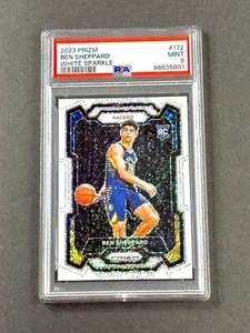 2023 Prizm BEN SHEPPARD Rookie White Sparkle Prizm RC PSA 9 MT POP 5-Only 2 High - Picture 1 of 6