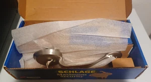 Schlage Máxima Seguridad Puerta Exterior Manija Cerradura Cerrojo Juego Níquel Satinado Nuevo - Imagen 1 de 3