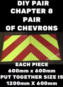 STICKERS Pair of CHAPTER 8 chevrons DIY KIT each Sticker measures 600mm x 600mm - Picture 1 of 2