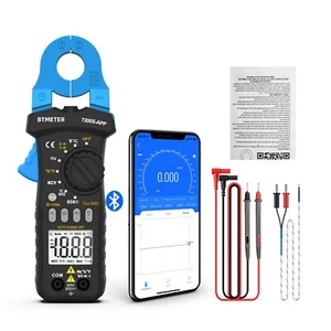 BTMETER Pinza amperimétrica multímetro 6000 TRMS AC/DC CAT III 600V Bluetooth NCV Temper - Imagen 1 de 9