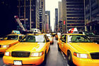 Yellow Cabs on 6th Avenue Manhattan New York NYC Photo Art Print Poster 18x12