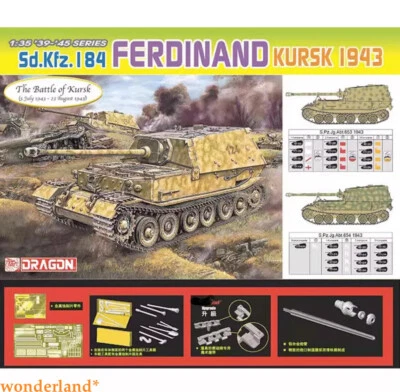 DRAGON 6726 WWII German Sd.Kfz.184 Ferdinand Kursk1943 w/ Tracks & Aluminum - Image 1 of 2