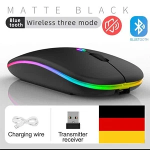PC Maus Wireless USB Kabellos Mouse Computer Notebook Laptop Funkmaus Aufladbar - Bild 1 von 12