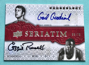 Cazzie Russell Gail Goodrich 2007 Upper Deck Chronology Seriatiam Autograph #/70