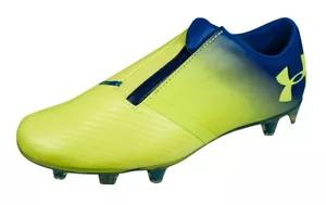 Scarpe da calcio Under Armour Spotlight FG da uomo - tacchetti da terra solidi giallo blu - Foto 1 di 6