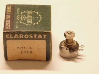 Clarostat 381L-1MEG-S 1Meg 1W 10% 5/8" Locking Conductive Plastic Potentiometer - Image 1 of 2
