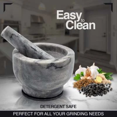 Mortar and Pestle Set with Anti Scratch Pad, 2 Cup Capacity, Pestle and Mortar - Image 1 of 3