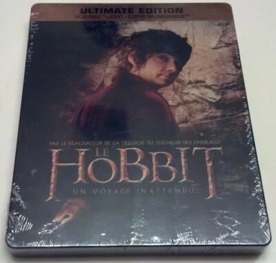 The Hobbit: An Unexpected Journey STEELBOOK (Bluray France Import) Bilbo Cover Foto 1 de 4