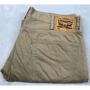 Levi's Men's 505 0718 Khaki Regular Fit Straight Jeans W36 x L32 - Picture 1 of 12