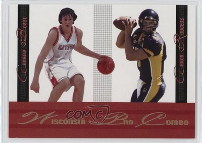 2005-06 SAGE Auto Wisconsin Pro Combo Andrew Bogut Aaron Rodgers #C2 Rookie RC - Image 1 of 2