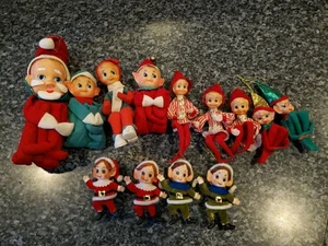 Konvolut 13 Pixies und Knieumarmungen 50er Jahre. Japan. Weihnachtsdeko - Bild 1 von 10