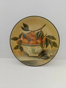 Bowl of Oranges Ornamental Hanging Plate Ceramic - Picture 1 of 3