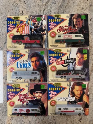 Lote de 6 autobuses diecast Road Champs Eagle Coach Country Tour Bus 1993 vintage Foto 1 de 4