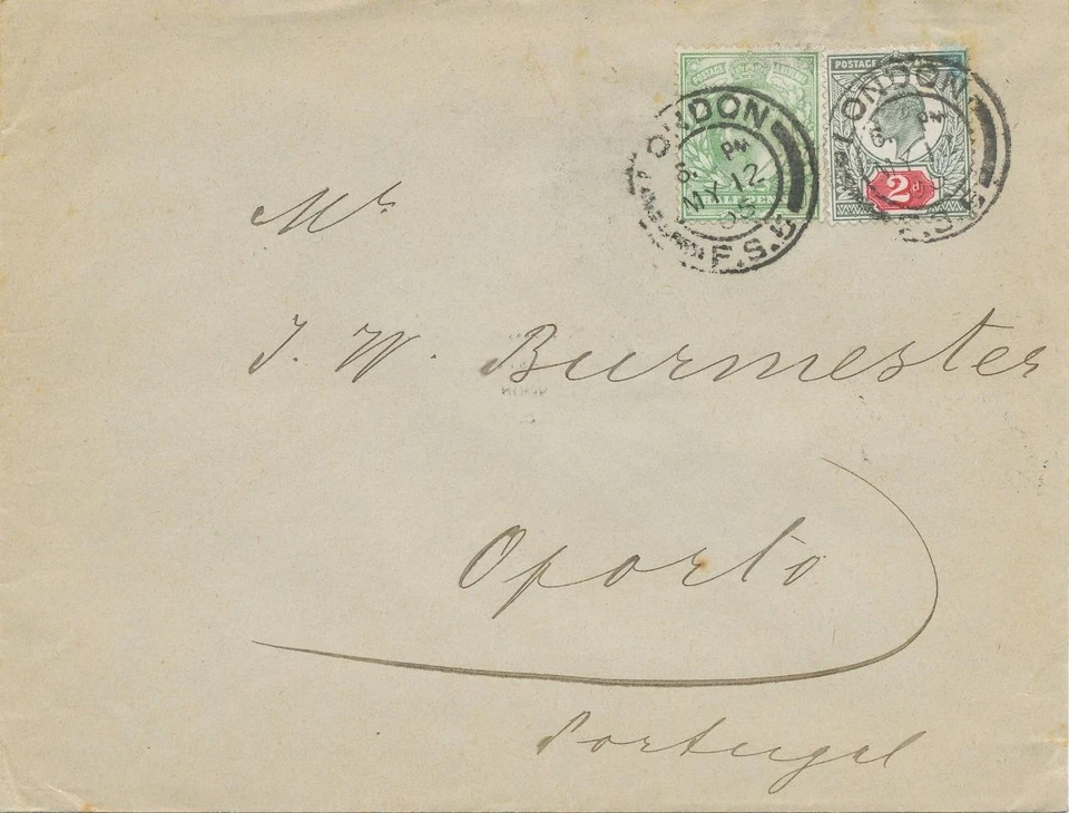 GB 1905 King EVII 1/2 d и 2 d VFU крышка в Португалии, основное разнообразие: 2d RR!! - Изображение 1 из 1