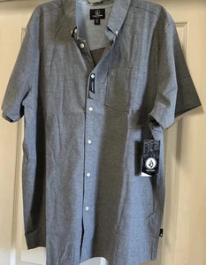 NWT Volcom Men's Everett Oxford Short Sleeve Shirt XXL - Picture 1 of 3