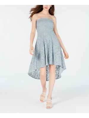 CITY TRIANGLES Womens Teal Sleeveless Midi Hi-Lo Dress Size: 5 - Image 1 of 4