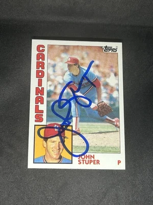 John Stuper 1984 Topps #49 St. Louis Cardinals Auto Autographed Signed MLB Card - Image 1 of 3