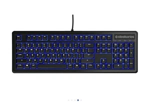 SteelSeries Apex 100 Gaming Keyboard - Tactile & Silent - Blue - Picture 1 of 3
