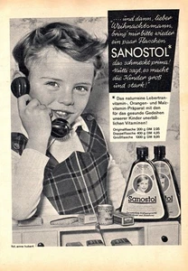 3w9807/ Reklame / Werbung aus 1958 – SANOSTOL - Picture 1 of 1