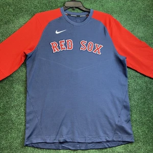 NIKE AUTHENTIC MLB Herren Large marineblau/rot BOSTON RED SOX Pullover Sweatshirt neu - Bild 1 von 8