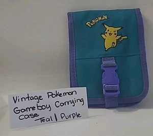 Nintendo Gameboy Pokémon Tragetasche Tasche Pikachu Teal Lila Vintage Lesen  - Bild 1 von 24