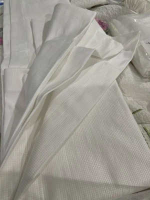 $585 Matouk Italy New 1pc King Coverlet 100% Cotton 97”x112” White Giorgio - Image 1 of 4