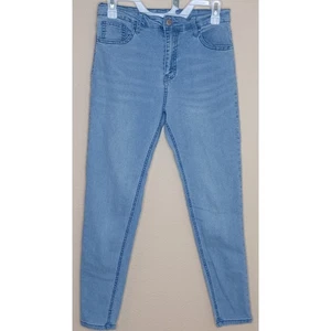 Forever 21 Jeans Womens Size 27 Blue Skinny Straight Mid Rise Ankle Light Wash - Picture 1 of 10