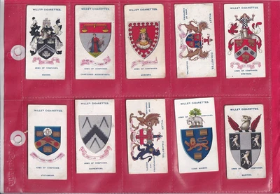 WILLS - ARMS OF COMPANIES - 1913 - 10 CARDS - HIGH NUMBERS - Image 1 of 2