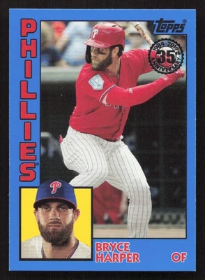 2019 Topps Update Bryce Harper 1984 35th Anniversary BLUE #84-38 Card - Image 1 of 2