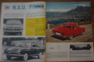 * ARTICOLO PROVE SU STRADA N.S.U. PRINZ COUPE' - 1960 - Imagen 1 de 1