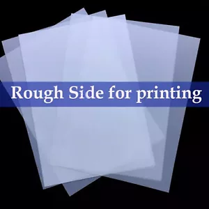 400 sheets,8-1/2" x 11",Waterproof Instant Dry Inkjet Milky Transparency Film - Picture 1 of 10