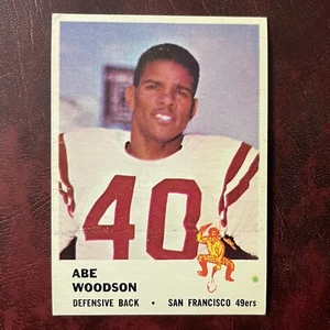 1961 Fleer Set ABE WOODSON #65 SAN FRANCISCO 49ERS - NR-MINT *HIGH GRADE* - Picture 1 of 2