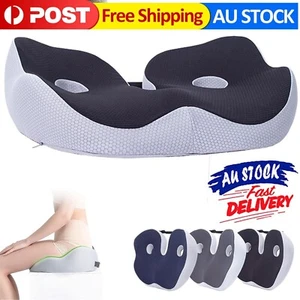 Memory Foam Sit Bone Relief Seat Cushion for Butt Lower Back Hamstrings Hips AU - Picture 1 of 14