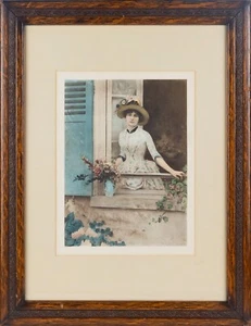 Rare 19th Century Antique Portrait Lithograph - Raphael Collin 'Morning' - Picture 1 of 6