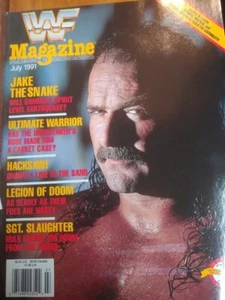 WWF WWE Wrestling Magazine July 1991 Jake the Snake Roberts Cover - Picture 1 of 1