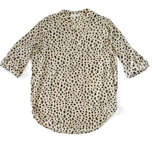 LUSH - Camisa Blusa Para Mujer Talla MEDIANA Estampado Animal Manga Abotonada con Pestaña - Imagen 1 de 12