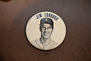1967 JIM LONBORG BOSTON RED SOX A.L. CHAMPS BIG PICTURE BUTTON PIN - Picture 1 of 2