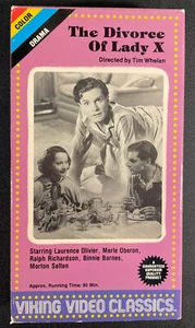 VHS - Viking Video Classics - "The Divorce Of Lady X" (1986) - Picture 1 of 3