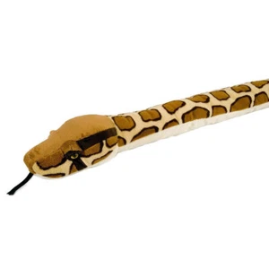 Juguete de felpa suave serpiente pitón birmana 54"/137 cm juguete serpiente república salvaje - Imagen 1 de 3