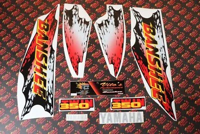 Vito's vinyl decal graphics kit 14MIL sticker Yamaha Banshee RED BLACK 1997 - Image 1 of 4