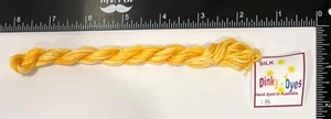 Dinky Dyes #18 Apricot 100% Silk Embroidery Thread 8 Mtrs Cross Stitch Yellow - Picture 1 of 2