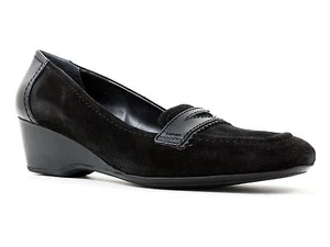 Mocasines Easy Spirit Mallie para mujer de gamuza negra talla 7 M - Imagen 1 de 7
