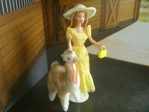 Cute OOAK Set Barbie With Shoes, Purse, Hat, Kaiser Stand & A Pet Alpaca SALE - Picture 1 of 10