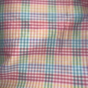 Tela de algodón tejida sin marca de guinga VINTAGE - gingham multicolor 5 yardas - Imagen 1 de 4